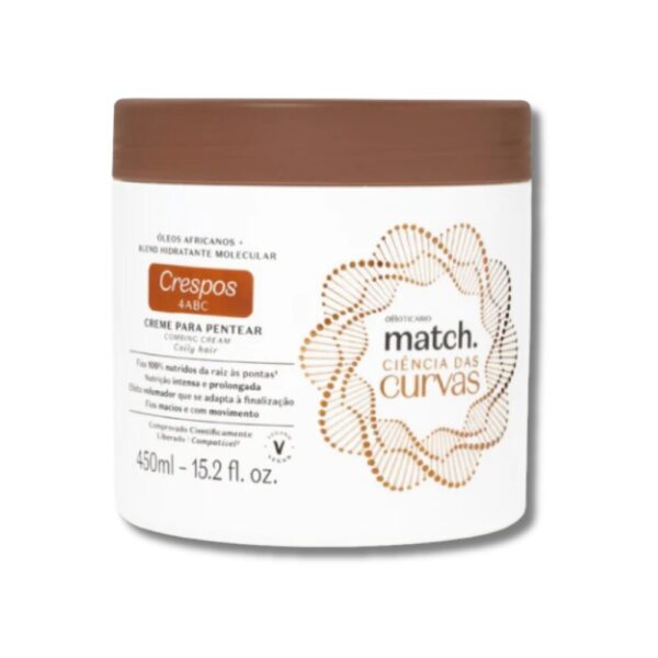 Creme para Pentear Cabelos Crespos Match Ciência das Curvas, 450ml