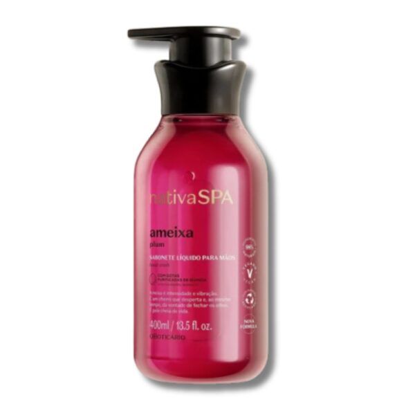 Sabonete Líquido Mãos Nativa SPA Ameixa, 400ml