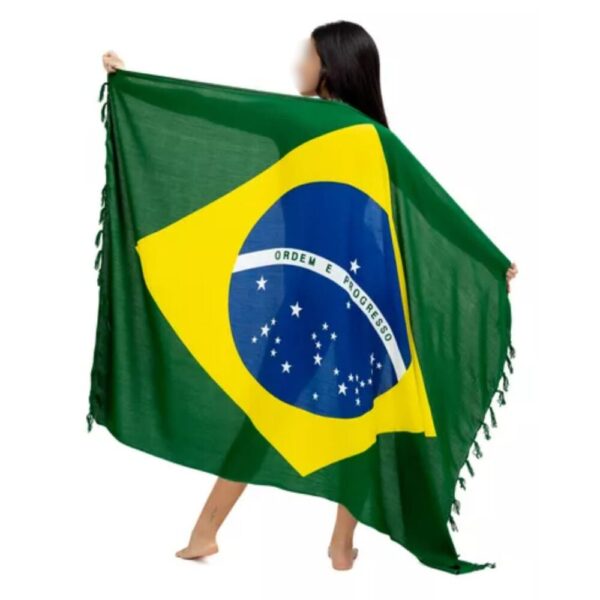 Canga Verano Bandeira do Brasil Original 1,80 x 1,15m – 100% Viscose