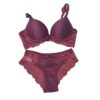 Conjunto de lingeries Vinho Marrom Diamantes Tam. GG