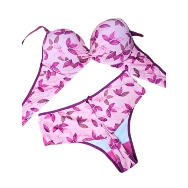 Conjunto de lingeries Floral Viena Fio Diamantes Tam. GG - Imagen 2