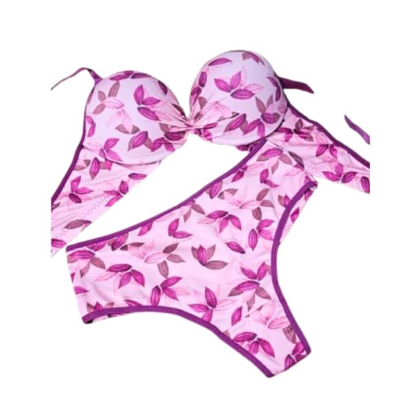 Conjunto de lingeries Floral Viena Fio Diamantes Tam. GG