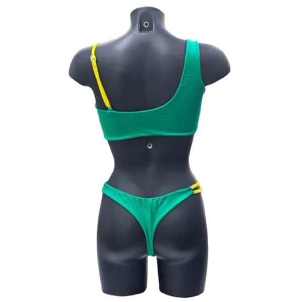 Biquini Fio Verde Amarelo Diamantes Tam. M - Imagen 2