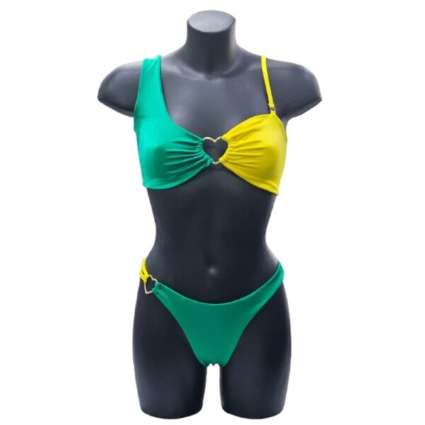 Biquini Fio Verde Amarelo Diamantes Tam. M